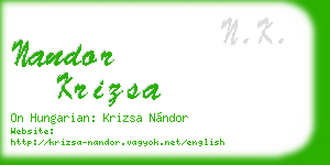 nandor krizsa business card